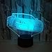 Produktbild 3D Nachtlicht Stimmungslampe Nachttisch Nachttischlampe 7 Arten von Farbwechsel-Fernbedienung und Touch-Steuerung, dimmbares USB-Ladegerät