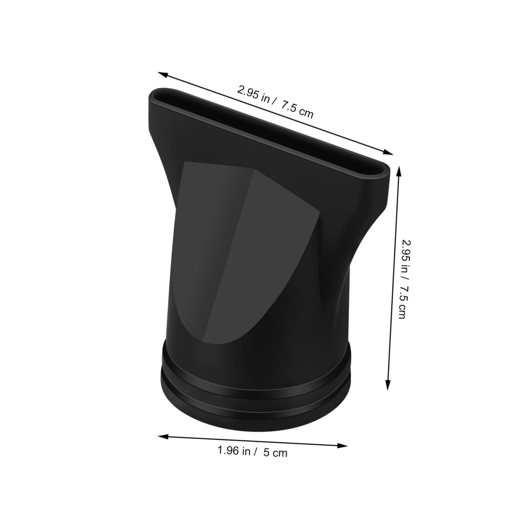 AUTSUPPL Hair Dryer Diffuser Nozzle for Blow Dryer 2 Pcs Reusable Hair Blower Nozzle for Straightening Black Plastic