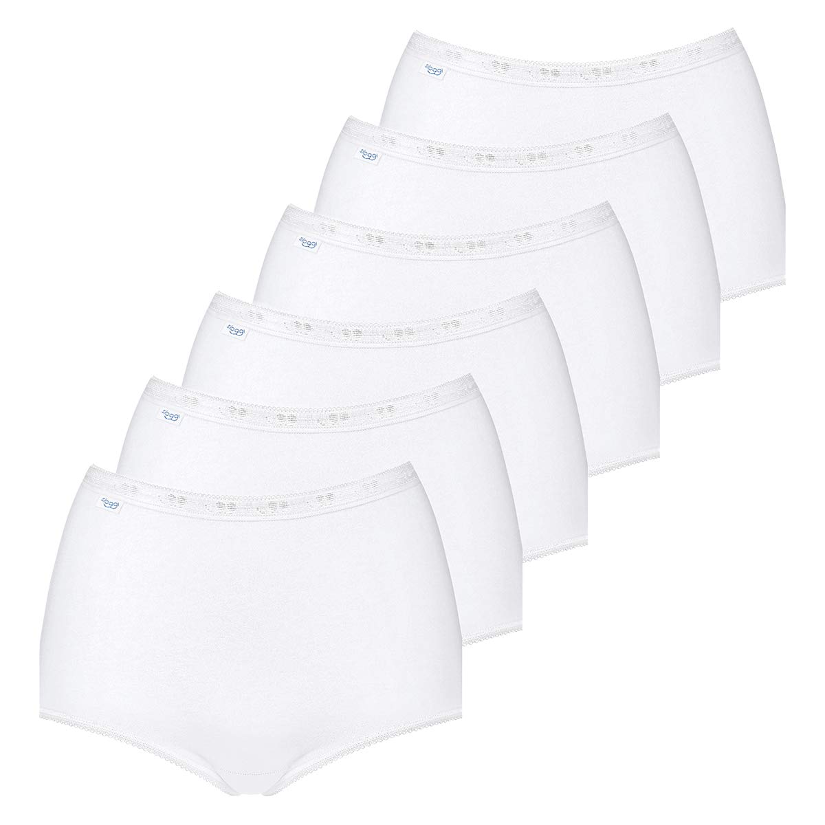 Sloggi Slip da donna Basic+ Maxi (confezione da 3), 6 x bianco, M