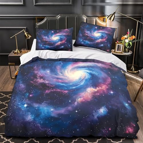 Housse de couette 3D espace en microfibre résistante et douce - 2