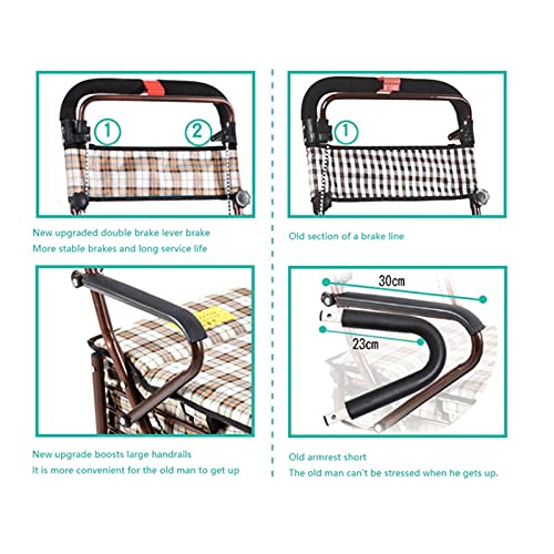 LICHUAN Einkaufstrolley, zusammenklappbar, mit 4 Rädern, Einkaufstrolley Sitz, einfach zu klettern, für Einkaufen… – Bild 3