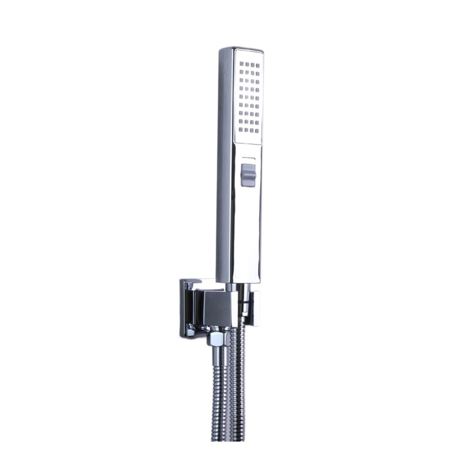 Ensemble de douche à main chromé avec pommeau ABS 2 fonctions et flexible de 1,5m