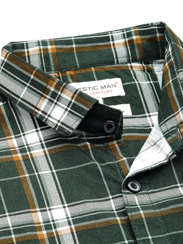 Image of Majestic Man Slim Fit Short Sleeve Checked Pure Cotton Casual Shirt