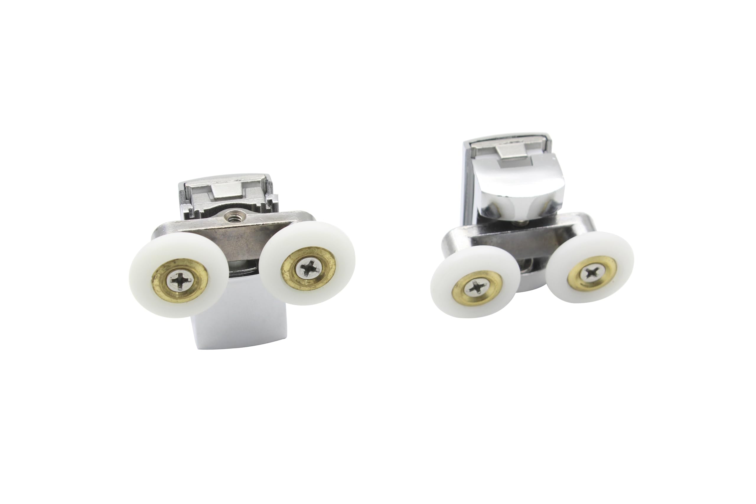 KEABATH Solid zinc Alloy 23mm Diameter Shower Glass Door Rollers Shower Twin Wheels Runner Pulleys - Image 2