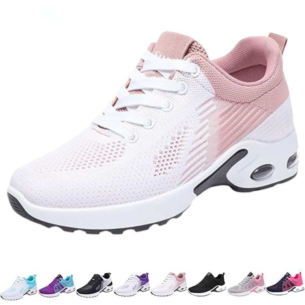 Baskets orthopédiques pour Femmes, Chaussures de Marche avec Soutien de la voûte Plantaire, Chaussures décontractées en Maille Respirante avec Coussin d'air