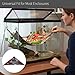 Reptile Hammock for Lizards Snakes Chameleons Sturdy Canvas with Suction Cup Attachment for Glass Terrariums Reptile Enclosure and Wall Resting (Black,11.81×11.81×11.81in)