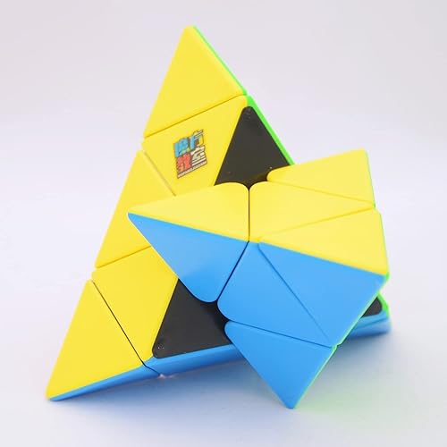 Miniatura 2 de Bukefuno Moyu MoFang JiaoShi Meilong Pirámide Cubo sin pegatinas Magic Cubing Pyraminx Meilong 3x3 Speed Cube Moyu Pirámide Puzzle Educativo