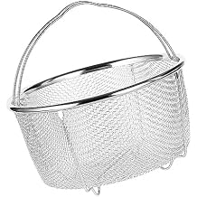Steamer Basket, Pot Steamer Basket Steamer Basket For Pot Mesh Steaming Oil Filter with Comfortable Handles For Rice Cooking, Pressure Cooking, Deep Frying Stainless steel