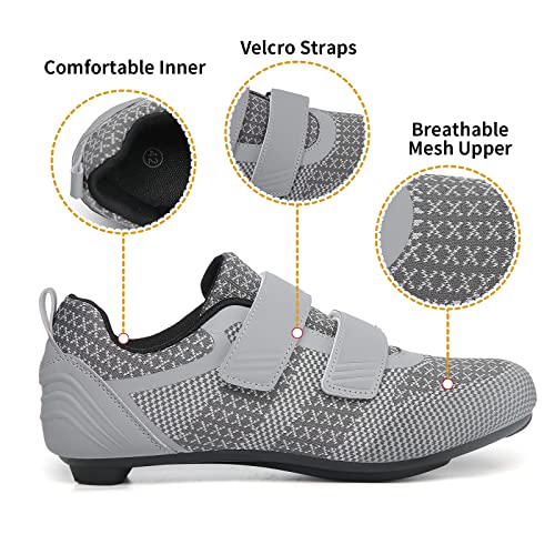 Image of Unisex Road Bike Cycling Shoes Compatible with Peloton Shimano SPD Bike Riding Shoes for Men Women, 3 Straps, Pre-Installed Delta Cleats for Indoor Outdoor Cycling Biking