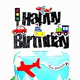 Transportation Birthday Cake Topper Traffic Vehicle Bus Car Train Plane Ship themed birthday party S