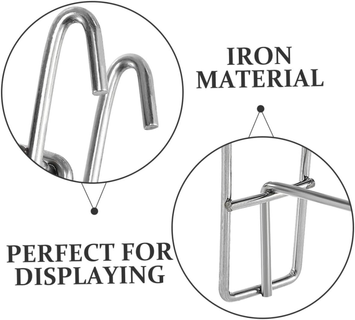 40pcs Wall Hooks Iron Material Garage Organizer Retail Display Hooks Hangers for Shop Storage