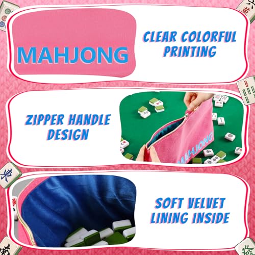 Bolsa para fichas Mahjong con forro de terciopelo miniatura 2