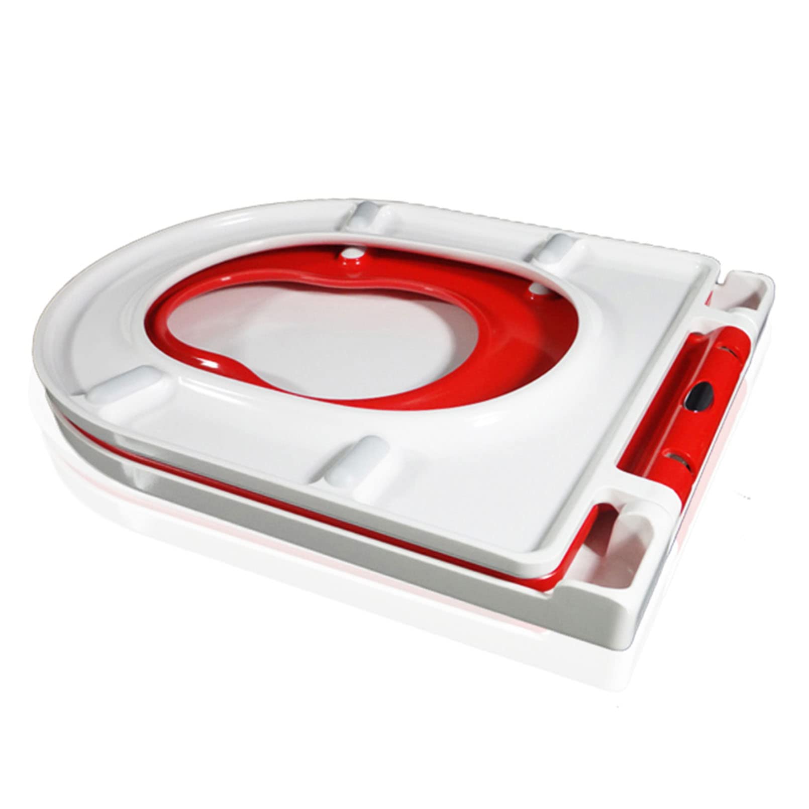 Dxpsxjl Red Soft Close, Close Duty Cover Seat, Quick Adjust Hinge, Child Cover Toilet Cover Cover, Adjustable, Lightweight, Durable, Portable, User-Friendly, Compact, Oval, Release, Built