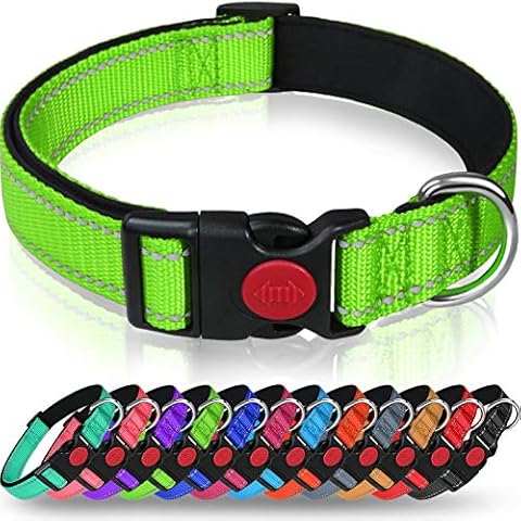 Taglory Hundehalsband, Weich Gepolstertes Neopren Nylon Hunde Halsband Cover