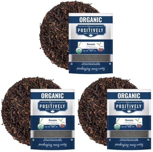 Image of Organic Positively Tea Company, Assam TGFOP Black Tea, Loose Leaf, 16 Ounce (Pack of 3)