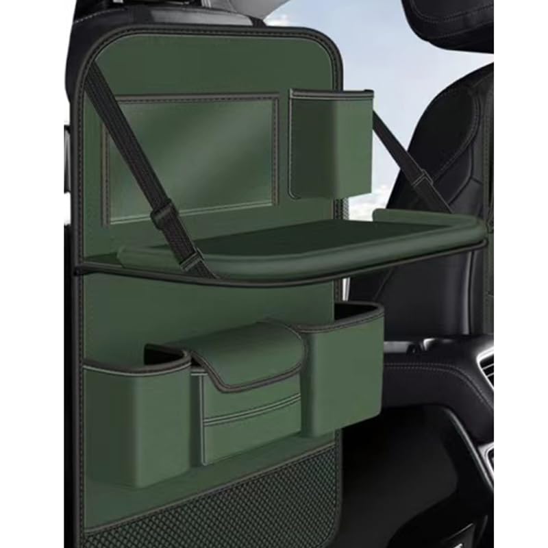 Organizer Sedile Posteriore Auto per Fiat Panda Cross, Impermeabile Organizzatore Pelle Multi-Tasca Protezione Sedile Auto Accessori,B-1PC