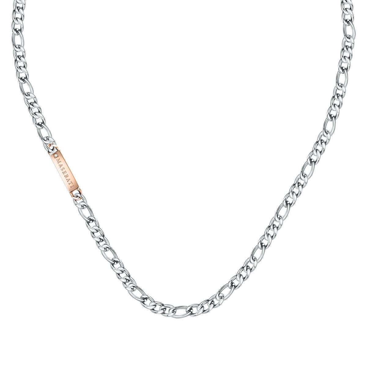 MaseratiCollar Hombre, Colección JEWELS, en Acero, PVD Oro rosa, diamantes - JM221ATY01