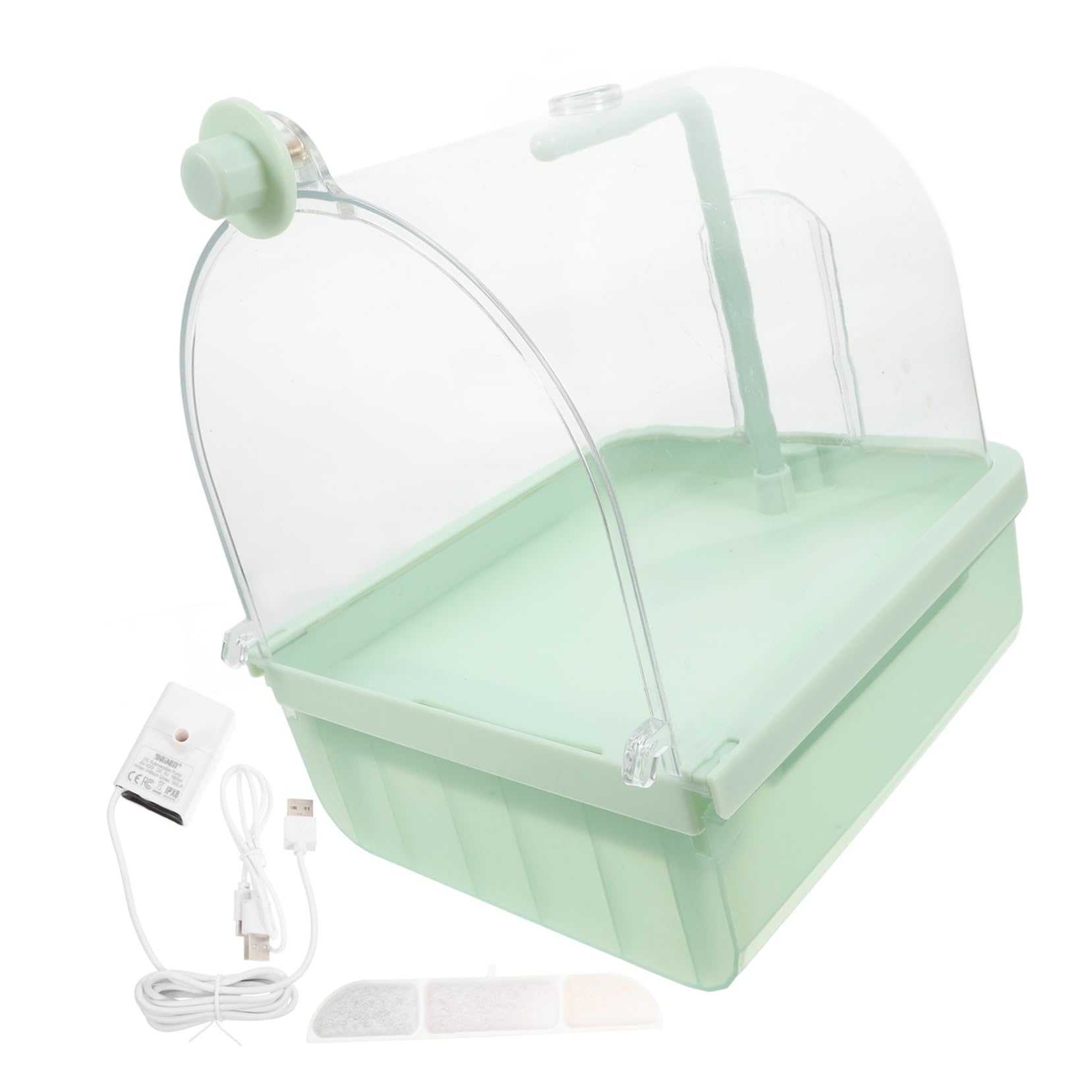 Vasca per Uccelli con Rubinetto Bagno Automatico per Pappagalli e Uccelli di Tutte Le Accessori per La Pulizia e Benessere