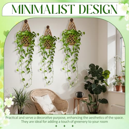 Teecyhooo 6 Pk Macrame Plant Hanger,5 x 9 Inch、 4 x 8 Inch,Linen Color by Teecyhooo - Used condition - Image 7