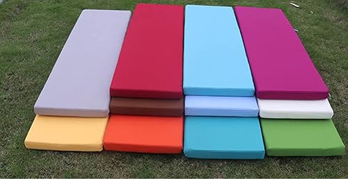 Miniatura 9 de Funda de cojín para patio al aire libre, impermeable, de mimbre para jardín, sofá biplaza, tapete de banco fresco, tapete largo para silla de