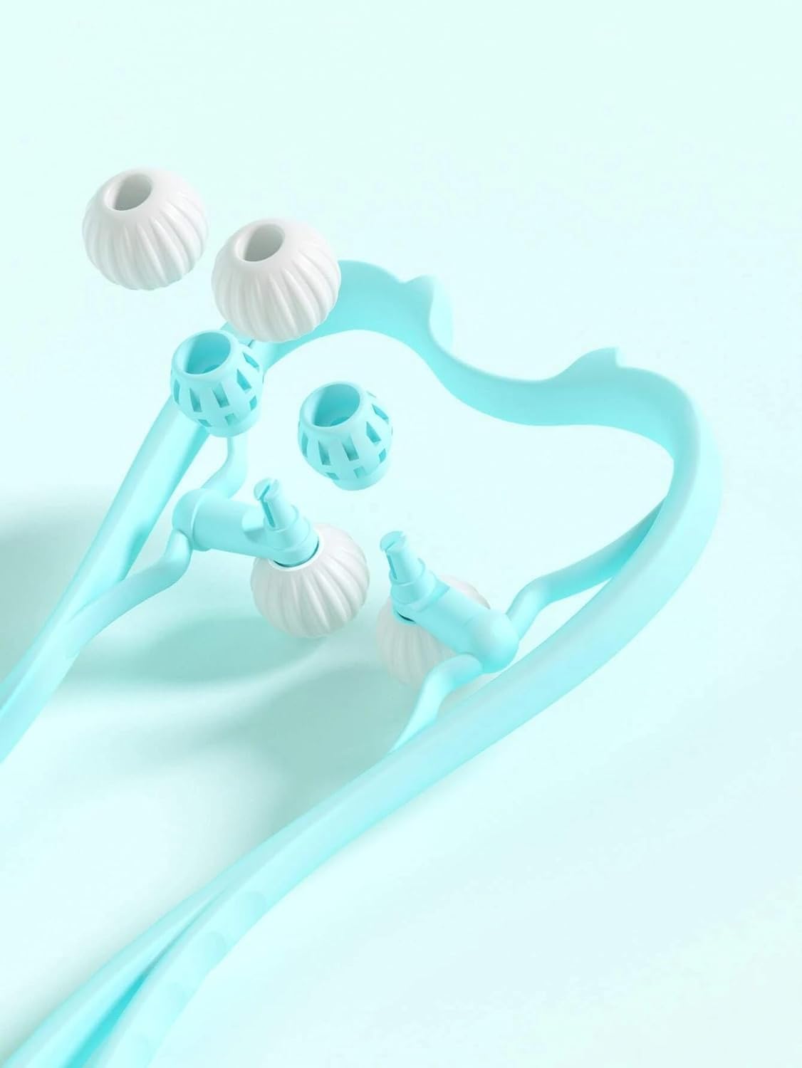 ZDQTRA neck deep tissue relaxer massager with 4 ball, manual neck back and leg wrist rolling trigger point pain relief massager(1 pcs/multi color) ZDQTRA neck deep tissue relaxer massager with 4 ball, manual neck back and leg wrist rolling trigger point pain relief massager(1 pcs/multi color)