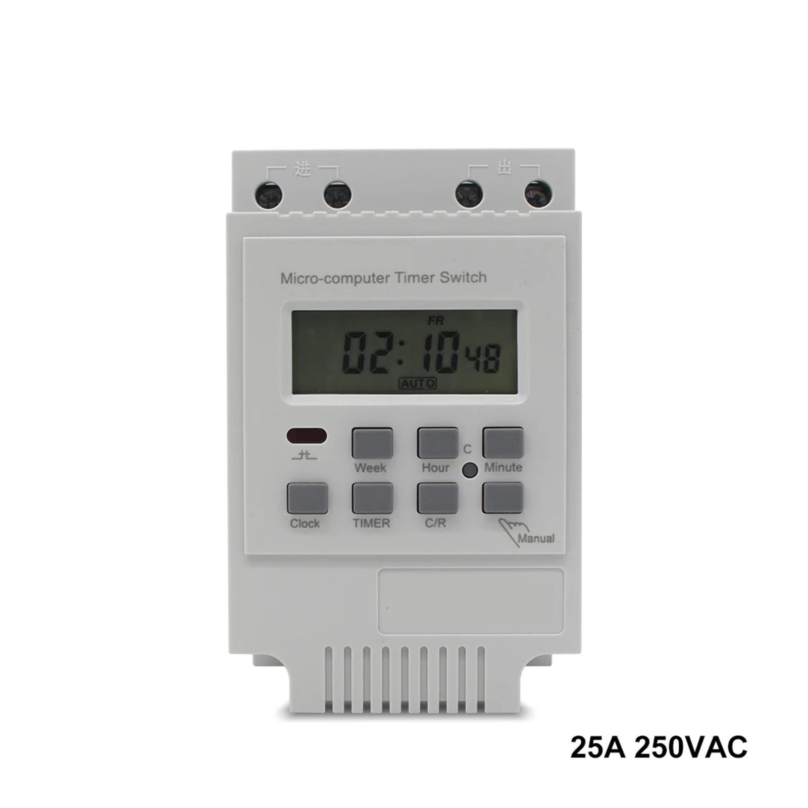 Interruttore Timer Digitale programmabile settimanale 220v for Controllo orario Esterno e Interno