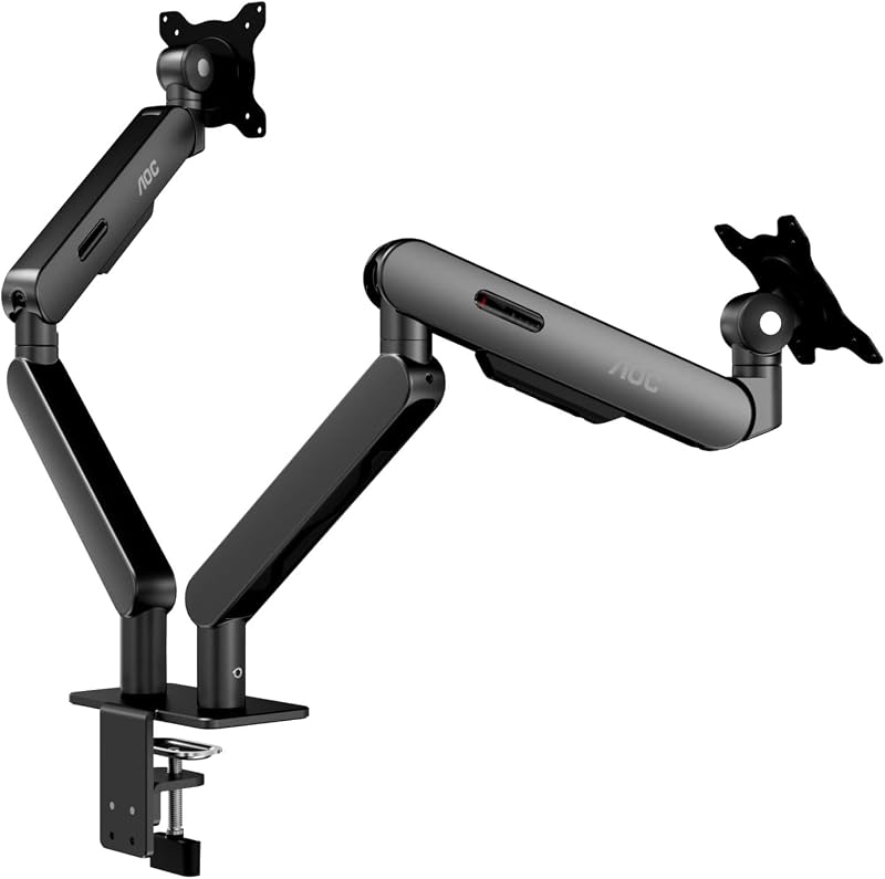 Dual Monitor Stand Arm Desk Mount for 17-34 Inch Monitors, AM420G | Support 4.4-19.8 lbs, Mechanical Spring, C-Clamp & Grommet Mount, Height Adjust, Full Motion, VESA 75x75/100x100