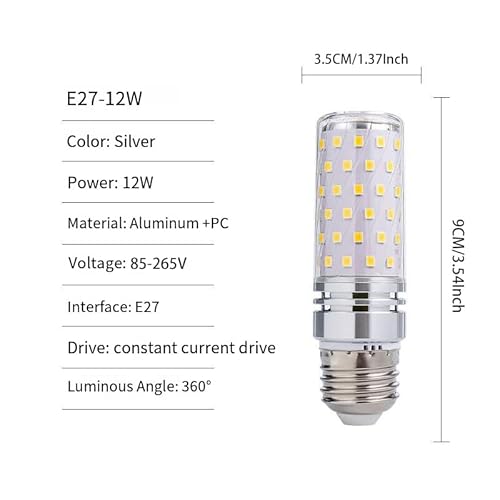 image for ANYPOWK 12W LED Corn Light Bulbs - 120W Incandescent Bulbs Equivalent,