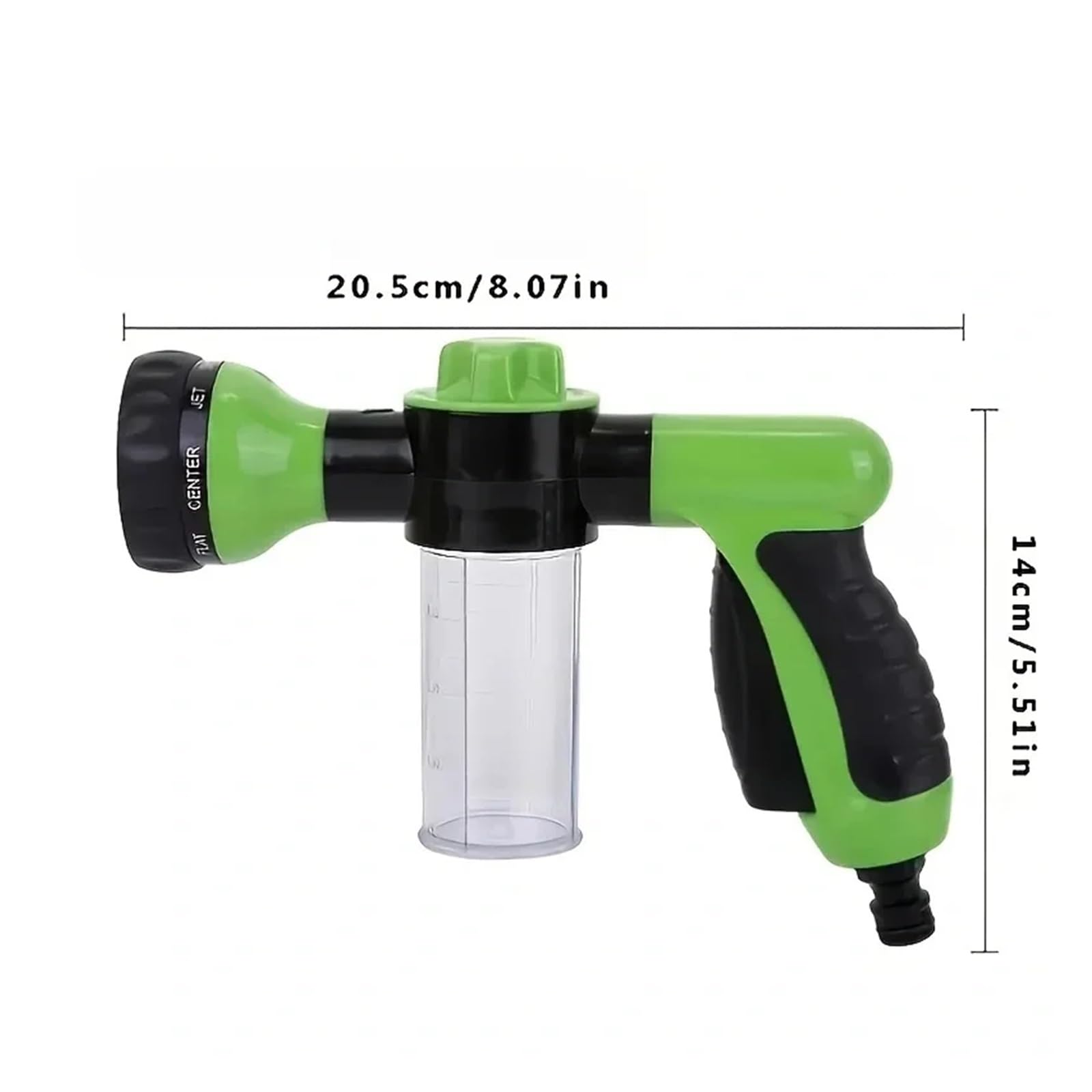 Pistolet d'arrosage avec embout multi-jets, Savon multicolore 0-3.5oz de serrure déclencheur rotation du modèle 8 l'eau 360 for la maison voiture jardin(B)