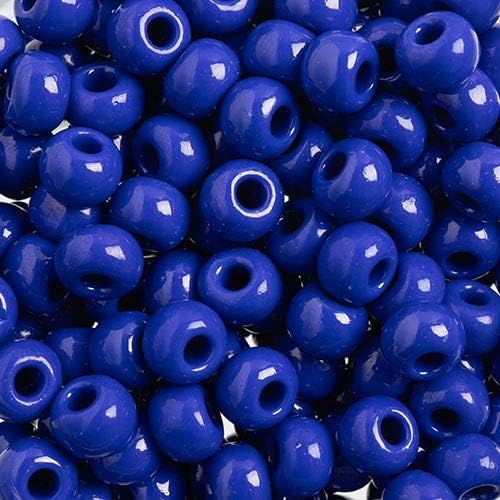 Preciosa Czech Seed Beads 32/0 (8mm) Royal Blue - 250g Bulk Bag Beads for Jewelry Making and Crafts