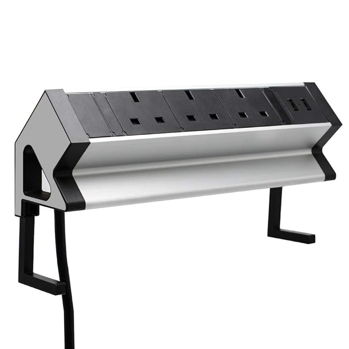 Buy Power Strip Extension Lead 3 Way Outlet Extension Socket with 2 USB