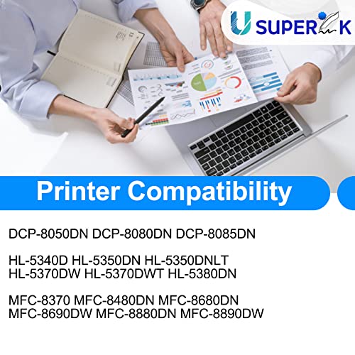 Superink 4 Pack Compatible Toner Cartridge Replacement For Brother Tn580 Tn650 Tn-650 Tn620 High Yield Use With Dcp-8050Dn 8080Dn 8085Dn Hl-5340D 5350Dn Mfc-8370 8480Dn 8680Dn 8690Dw 8880Dn 8890Dw #TOP2