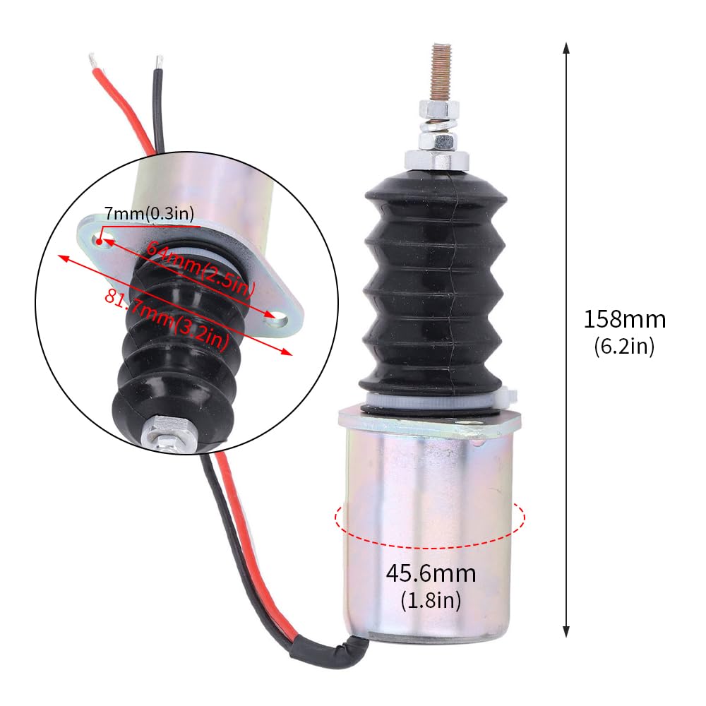 Valvola a solenoide di arresto del carburante AM124379 Sostituzione per John Deere F915 F925 F935 415 Sostituzione anteriore per John Deere 425 445 415 455 Trattorini da giardino
