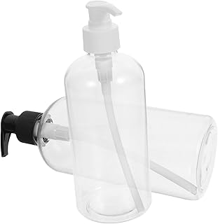 VILLFUL 2 Piezas Botella de Bomba Loción de Envases Transparentes Bomba Champú Gel Cosméticos Reutilizable
