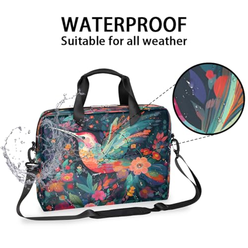 Maletín para portátil 15.6 pulgadas estampado colibrí miniatura 3