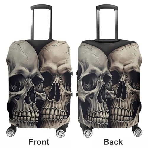 Skull Together Luggage Cover for Suitcase Tsa Approved Stylish Suitcase Covers Washable Stretch Suitcase Protector Anti-Scratch Travel Baggage Covers for 19-32 Inch Luggage3