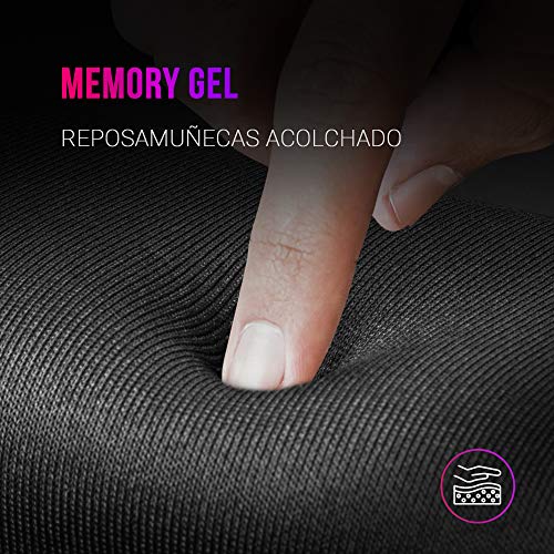 MKAXPES Tastiera Compatta TKL H-Mech, Illuminazione RGB 9 Effetti, Poggiapolsi in Gel, Rosa, Lingua Spagnola - Tastiera gaming - Immagine 4