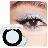 Anwuozu Light Blue Matte Single Eye Shadow for Mature Skin，High Pigment Eyeshadow Palette...