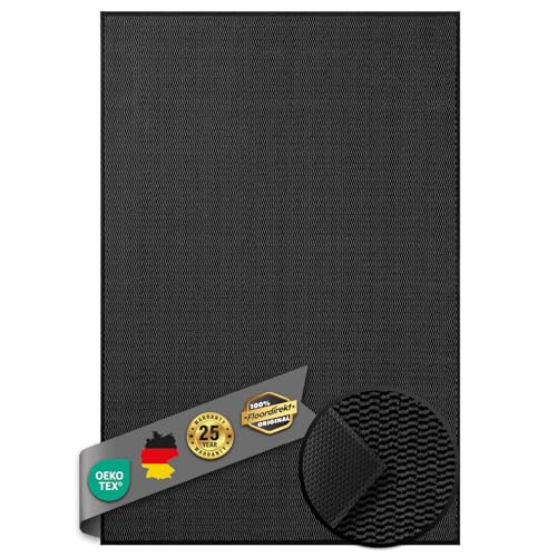 Floordirekt Premium Fußmatte für Eingangsbereich, 120x180cm Anthrazit, Schmutzfangmatte für Innen und Außen, rutschfest & waschbar, Sauberlaufmatte für Flur, Teppich für Haustür, Sky Novo