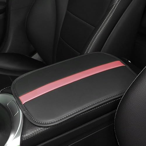 Miniatura 2 de MINGZAIQIPEI Tapete para reposabrazos de automóvil, funda de cuero sintético, cubierta de consola central universal, impermeable, accesorios
