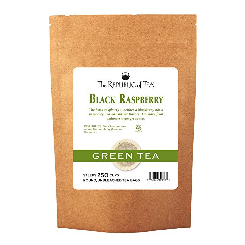 Image of The Republic of Tea Black Raspberry Green Tea Bags, 250 Tea Bag Bulk