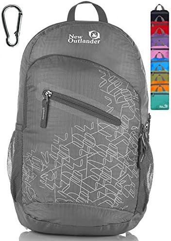 Outlander Packable Handy Lightweight Travel Hiking Backpack Daypack-Grey-L