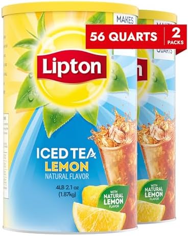 Lemon Sweetened Iced Tea Mix, Makes 28 Quarts (Pack of 2)