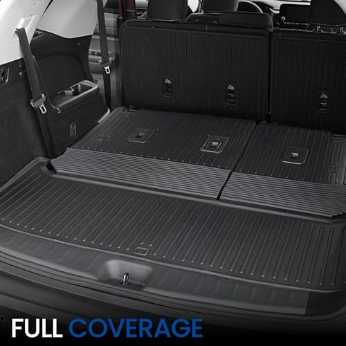 Image of Cargo Mat with Backrest Mats and Sub-Trunk Mat for 2022-2025 2026 Nissan Pathfinder 7 /8 Seats Accessories, All-Weather Cargo Liner Car Mat(for Nissan Pathfinder | 2022-2026)