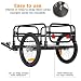 Tiggo Klappbar Fahrrad Lastenanhänger Fahrradanhänger Ladefläche: 67 x 46x25 cm/ca. 70 Liter / 2 Getränkekästen, 40 kg Ladegewicht