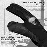 WESTWOOD FOX Goalkeeper Gloves,Finger Protection Soccer Goalie Gloves for Kids,Youth,Adults,Heavy Grip Palm with Dumbo latex 4+3 mm,Wrist Support (Jet Black, Size 9 suitable for Adult-M) - Image 4