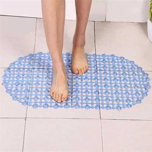 Alfombrilla de baño rectangular alfombrillas de ducha antideslizantes azul 2