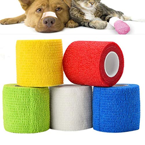 Balacoo 5 rollen zelfvasthoudend bandage elastische niet-geweven huisdier letsel wrap tape enkelverstuikingen zwelling… - Image 5