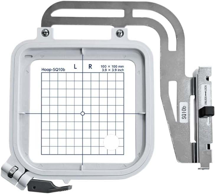Embroidex SQ10B Embroidery Hoop for Janome Memory Craft MC 500E 400E 550E Elna Expressive #864438003 3.9" x 3.9" (100mmx100mm)