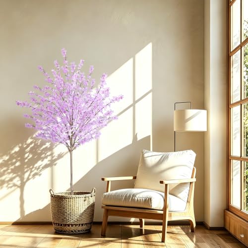 6ft Artificial Winter Jasmine Tree, Faux Forsythia Plant with Cement Base - image 6